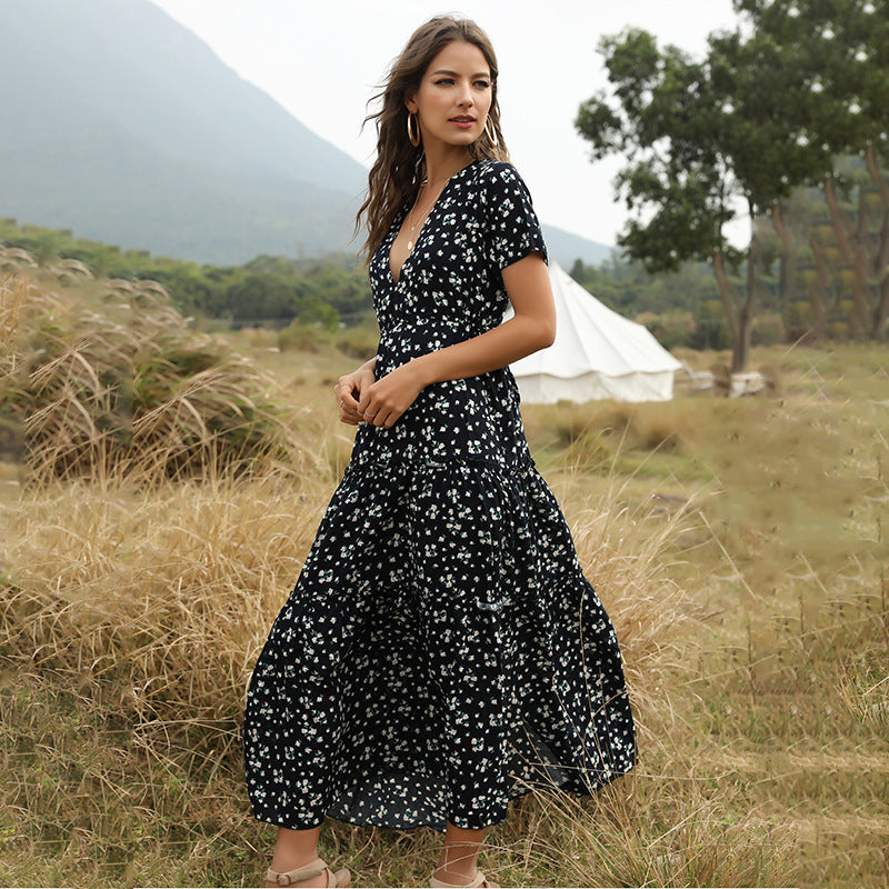 robe maxi bohème à imprimé floral
