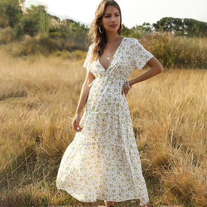 robe maxi bohème à imprimé floral